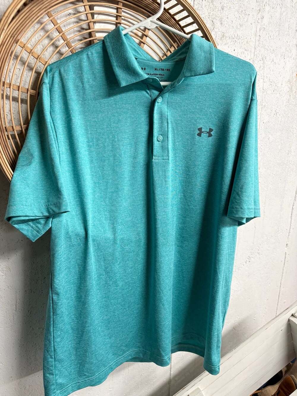 Under Armour Performance The Playoff Polo Heather Teal Green XL